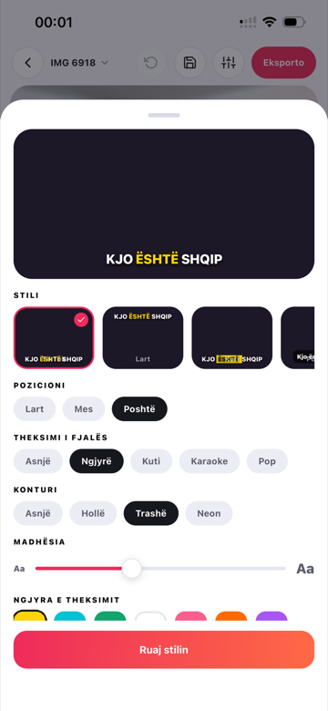 Titro në Android